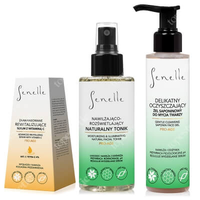 Senelle Perfect Start ZESTAW  Żel do mycia twarzy 150 ml + Tonik do twarzy 150 ml + Rewitalizujące serum olejowe do twarzy 30 ml