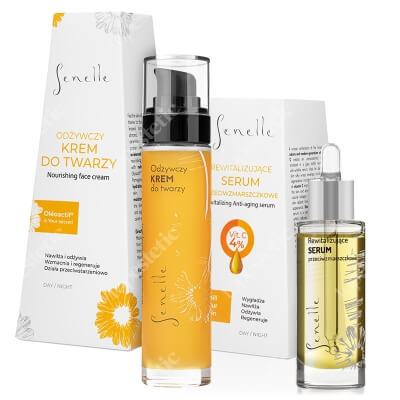 Senelle Revitalizing And Nourishing Set ZESTAW Rewitalizujące serum olejowe do twarzy 30 ml + Odżywczy krem do twarzy 50 ml