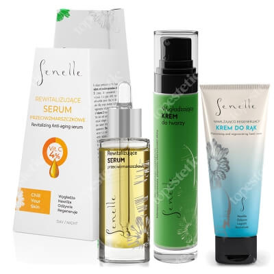 Senelle Revitalizing And Smoothing Set ZESTAW Serum 30 ml + Krem do twarzy 50 ml + Krem do rąk 65 ml GRATIS