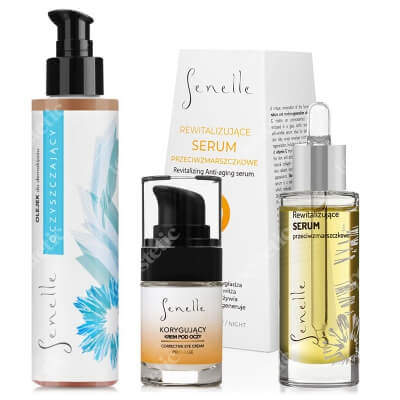 Senelle Revitalizing Anti Aging Set ZESTAW Olejek do demakijażu 150 ml + Serum olejowe 30 ml + Krem pod oczy 15 ml