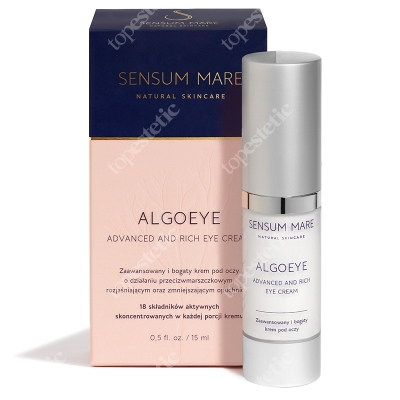 Sensum Mare AlgoEye Advanced And Rich Eye Cream Zaawansowany i bogaty krem pod oczy o działaniu przeciwzmarszczkowym 15 ml