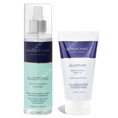 Sensum Mare AlgoPure Cleansing Facial Gel + AlgoTonic ZESTAW Żel do mycia twarzy 150 ml + Tonik do twarzy 200 ml