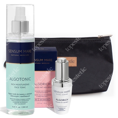 Sensum Mare AlgoRich Serum & AlgoTonic ZESTAW Serum przeciwzmarszczkowe 35 ml + Tonik do twarzy 200 ml + Kosmetyczka