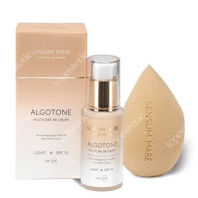 Sensum Mare AlgoTone + Ideal MakeUp ZESTAW Krem BB (kolor Light) 30 ml + Gąbeczka do makijażu kolor piaskowy 1 szt