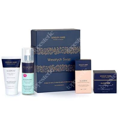 Sensum Mare Beauty And Care Gift Box ZESTAW Maska nocna 50 ml + Tonik 200 ml + Żel do mycia twarzy 150 ml + Krem pod oczy 15 ml