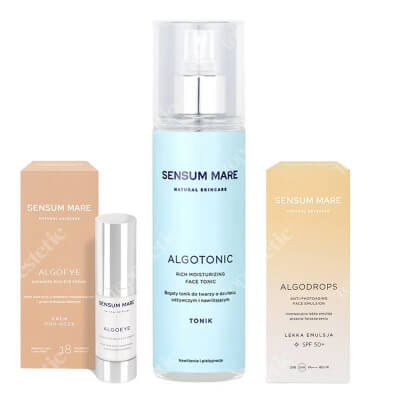 Sensum Mare Bestseller Super Set ZESTAW Tonik 200 ml + Krem pod oczy 15 ml + Krople ochronne SPF 50 50 ml