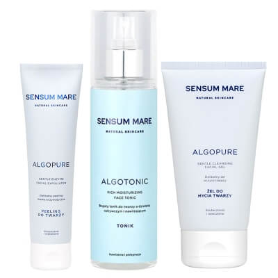 Sensum Mare Clean Skin ZESTAW Żel do mycia twarzy 150 ml + Peeling enzymatyczny 100 ml + Tonik 200 ml