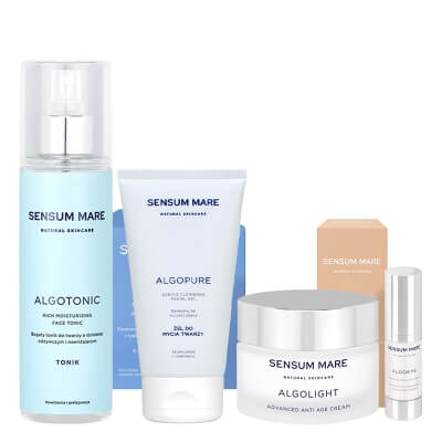 Sensum Mare Perfect Start ZESTAW Żel do mycia twarzy 150 ml + Tonik 200 ml + Krem pod oczy 15 ml + Krem o lekkiej konsystencji 50 ml