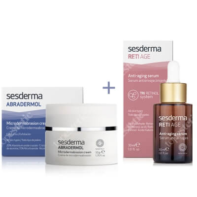 Sesderma Abradermol + Reti Age Serum ZESTAW Krem mikrodermabrazja 50 g + Serum przeciwzmarszczkowe 30 ml