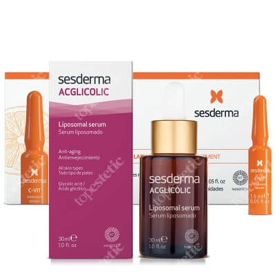 Sesderma Acglicolic + C-VIT Intensive Serum ZESTAW Serum Liposomowe 30 ml + Intensywne Serum 12% Ampułki 10 x 1,5 ml