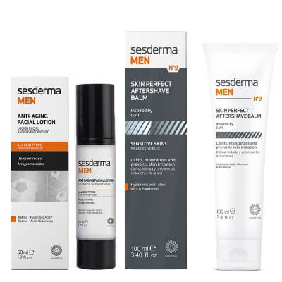 Sesderma Anti Aging Facial Lotion + MEN N9 Skin Perfect Aftershave Balm ZESTAW Przeciwzmarszczkowy krem do twarzy 50 ml + Balsam po goleniu dla mężczyzn 100 ml