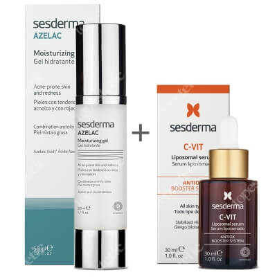 Sesderma Azelac + C-VIT ZESTAW Żel nawilżający do twarzy 50 ml + Serum liposomowe 30 ml