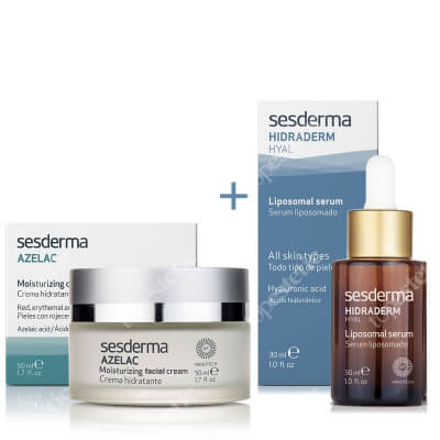 Sesderma Azelac + Hidraderm Hyal Liposomal Serum ZESTAW Krem nawilżający do twarzy 50 ml + Serum 30 ml