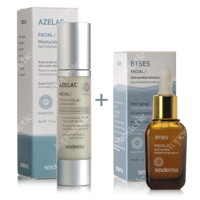 Sesderma Azelac Moisturizing Gel + BTSeS ZESTAW Żel nawilżający do twarzy 50 ml + Nawilżające serum przeciwzmarszczkowe 30 ml