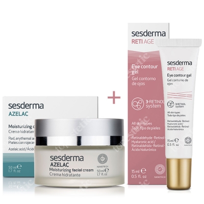 Sesderma Azelac + Reti Age Eye Contour Gel ZESTAW Krem nawilżający do twarzy 50 ml + Krem kontur oczu 15 ml