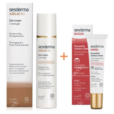 Sesderma Azelac RU Gel Cream + Daeses Eye and Lip Contour Cream ZESTAW Krem-Żel depigmentujący 50 ml + Krem kontur oczu i ust 15 ml