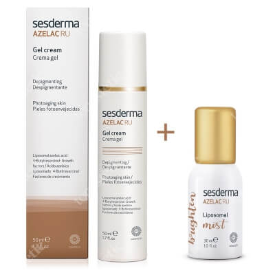 Sesderma Azelac RU Gel Cream + Liposomal Mist ZESTAW Krem-żel depigmentujący 50 ml + Mgiełka depigmentująca 30 ml