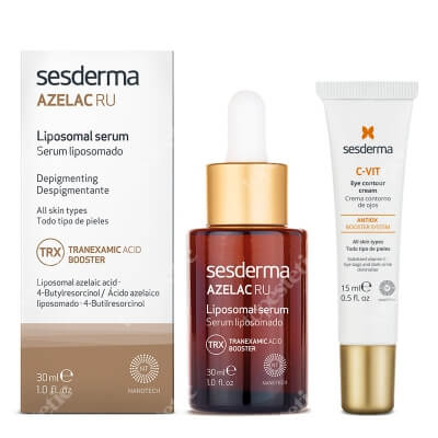 Sesderma Azelac RU Liposomal Serum + C-VIT Eye Contour Cream ZESTAW Serum liposomowe 30 ml + Krem pod oczy 15 ml