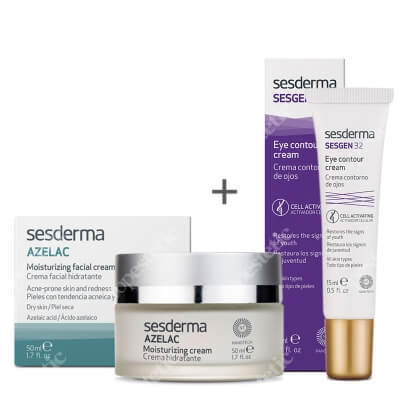 Sesderma Azelac + Sesgen 32 Eye Contour Cream ZESTAW Krem nawilżający do twarzy 50 ml + Krem kontur oczu 15 ml