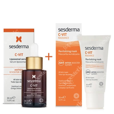 Sesderma C-VIT Liposomal Serum + C-VIT Radiance ZESTAW Serum liposomowe 30 ml + Rewitalizująca maska 30 ml