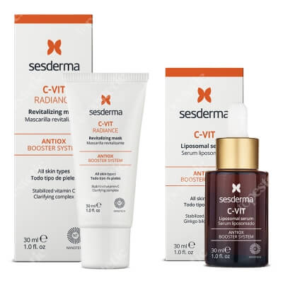 Sesderma C-VIT Liposomal Serum + C-VIT Radiance ZESTAW Serum liposomowe 30 ml + Rewitalizująca maska 30 ml