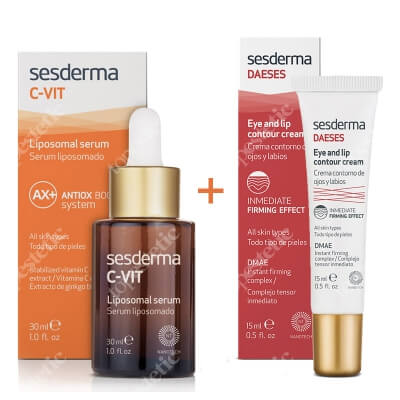 Sesderma C-VIT Liposomal Serum + Daeses Eye and Lip Contour Cream ZESTAW Serum liposomowe 30 ml + Krem kontur oczu i ust 15 ml