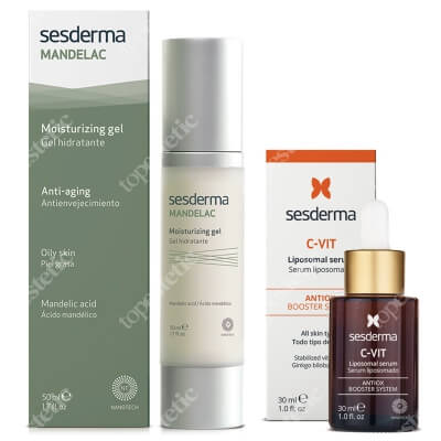 Sesderma C-VIT Liposomal Serum + Mandelac ZESTAW Serum liposomowe 30 ml + Żel nawilżający 50 ml