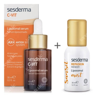 Sesderma C-VIT Liposomal Serum + Repaskin Mender Liposomal Mist ZESTAW Serum liposomowe 30 ml + Mgiełka naprawcza 30 ml