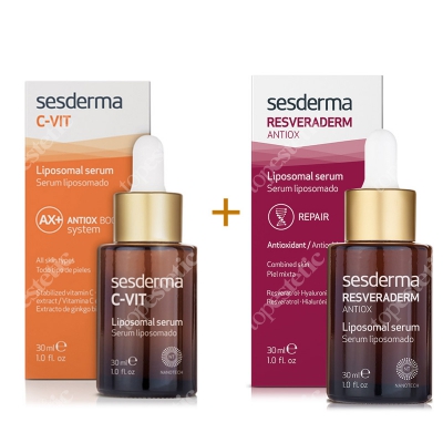 Sesderma C-VIT Liposomal Serum + Resveraderm Liposomal Serum ZESTAW Serum liposomowe 30 ml + Serum liposomowe 30 ml