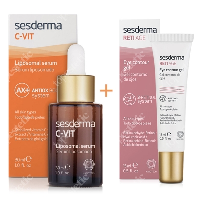 Sesderma C-VIT Liposomal Serum + Reti Age Eye Contour Gel ZESTAW Serum liposomowe 30 ml + Krem kontur oczu 15 ml