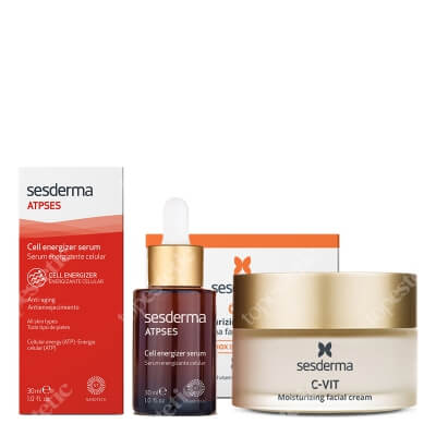 Sesderma C-VIT Moisturizing Facial Cream + Atpses ZESTAW Krem nawilżający 50 ml + Serum energetyzujące komórki 30 ml