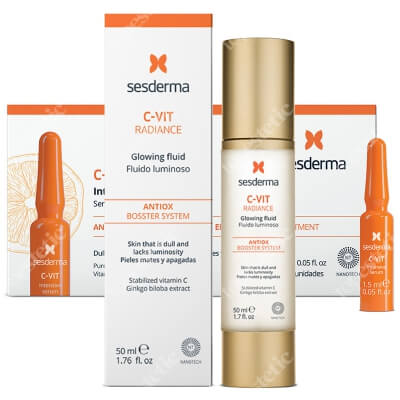 Sesderma C-VIT Radiance + C-VIT Intensive Serum ZESTAW Krem rozświetlający 50 ml + Intensywne Serum 12% Ampułki 10 x 1,5 ml