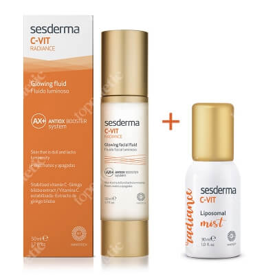 Sesderma C-VIT Radiance + Liposomal Mist ZESTAW Krem rozświetlający 50 ml + Mgiełka rozświetlająca 30 ml