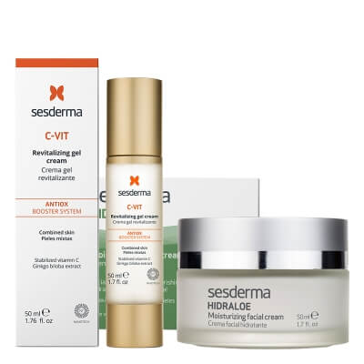 Sesderma C-VIT Revitalizing Gel Cream + Hidraloe ZESTAW Krem żel 50 ml + Nawilżający krem do twarzy 50 ml