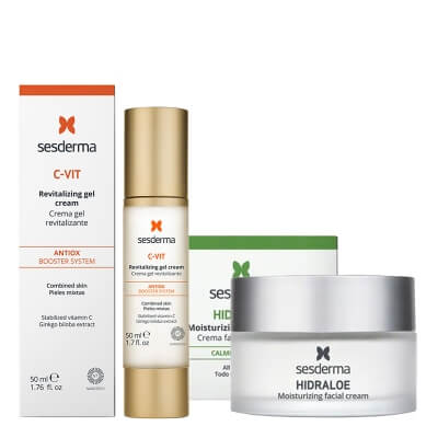 Sesderma C-VIT Revitalizing Gel Cream + Hidraloe ZESTAW Krem żel 50 ml + Nawilżający krem do twarzy 50 ml