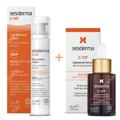 Sesderma C-VIT Serum + Eye Contour Cream ZESTAW Serum liposomowe 30 ml + Krem pod oczy 15 m