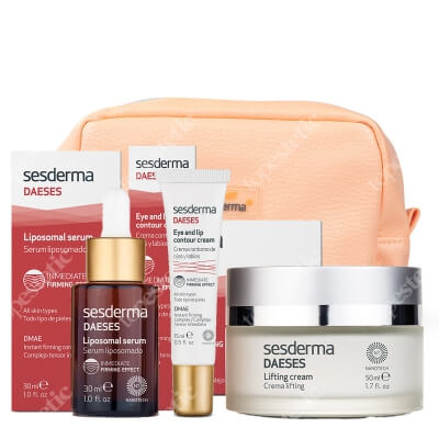 Sesderma Daeses Lifting Cream + Daeses Liposomal Serum + Daeses Eye and Lip Contour Cream  ZESTAW Krem liftingujący 50 ml + Serum liposomowe liftingujące 30 ml + Krem kontur oczu i ust 15 ml + Kosmetyczka 1 szt