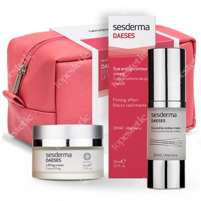 Sesderma Daeses Lifting Cream + Eye and Lip Contour Cream ZESTAW Krem liftingujący 50 ml + Krem kontur oczu i ust 30 ml + Kosmetyczka Sesderma