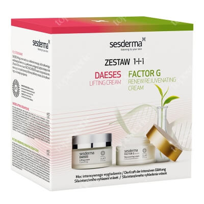 Sesderma Daeses Lifting Cream + Factor G - Rejuvenating Cream ZESTAW Krem liftingujący 50 ml + Regenerujący krem przeciwstarzeniowy 50 ml Kartonik