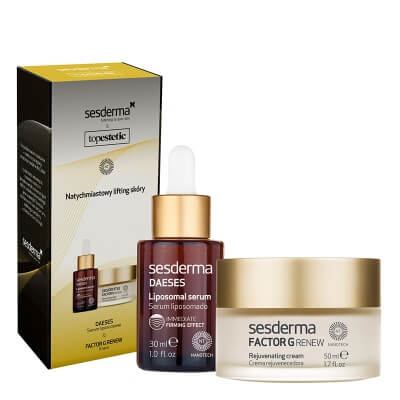 Sesderma Daeses Serum + Factor G Cream ZESTAW Pielęgnacja Liftingująca - Serum liftingujące 30 ml + Krem przeciwstarzeniowy 50 ml