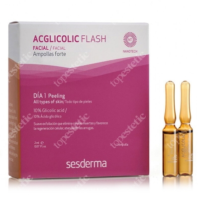 Sesderma Efekt Flash - Acglicolic Classic + Daeses Lifting Efeect ZESTAW Ampułka przeciwstarzeniowa 2 ml + Ampułka liftingująca 2 ml