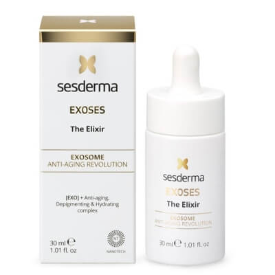 Sesderma Exoses Eliksir Serum wielozadaniowe, które łączy działanie przeciwstarzeniowe, nawilżające i depigmentujące 30 ml