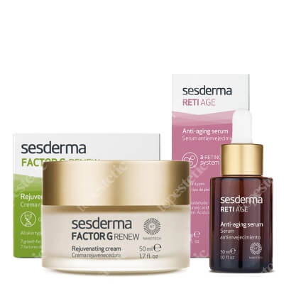 Sesderma Factor G Cream + Reti Age serum ZESTAW Regenerujący krem przeciwstarzeniowy 50 ml + Serum przeciwzmarszczkowe 30 ml