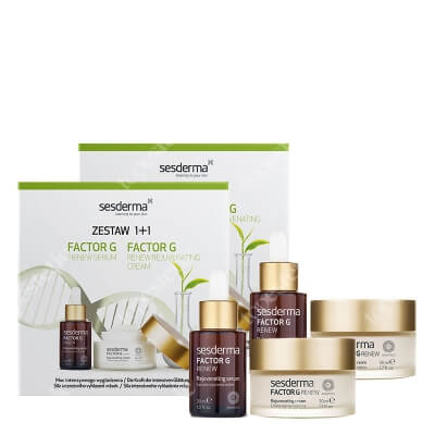 Sesderma Factor G Cream + Serum x 2 ZESTAW Regenerujący krem przeciwstarzeniowy 50 ml + Serum z pęcherzykami lipidowymi 30 ml Kartonik x 2
