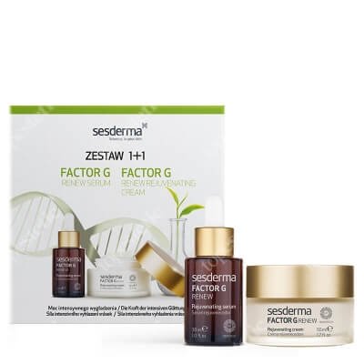 Sesderma Factor G Cream + Serum ZESTAW Regenerujący krem przeciwstarzeniowy 50 ml + Serum z pęcherzykami lipidowymi 30 ml Kartonik