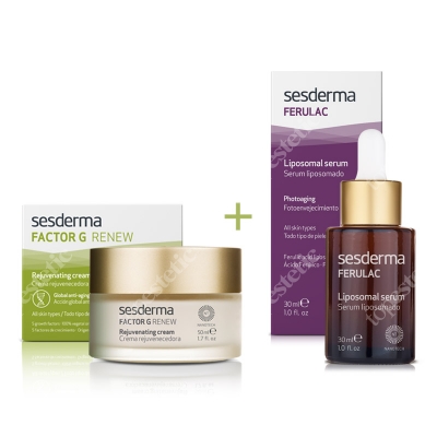 Sesderma Factor G + Ferulac ZESTAW Regenerujący krem przeciwstarzeniowy 50 ml + Serum liposomowe 30 ml