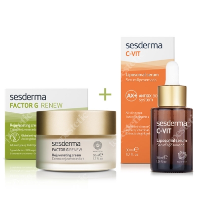 Sesderma Factor G - Rejuvenating Cream + C-VIT Liposomal Serum ZESTAW Regenerujący krem przeciwstarzeniowy 50 ml + Serum liposomowe 30 ml