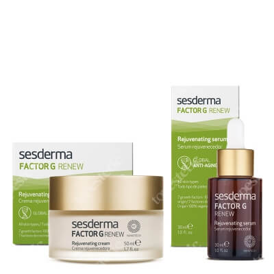 Sesderma Factor G Rejuvenating Cream + Factor G Rejuvenating Serum ZESTAW Regenerujący krem przeciwstarzeniowy 50 ml + Serum z pęcherzykami lipidowymi 30 ml