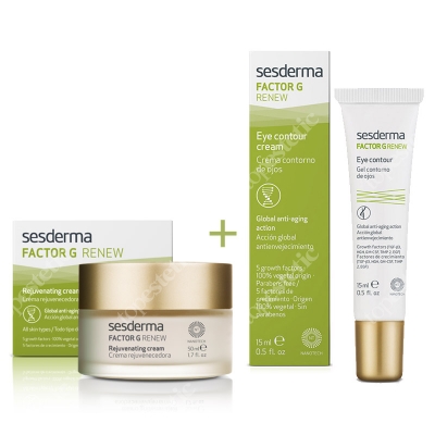 Sesderma Factor G Cream + Factor G Eye Contour Cream ZESTAW Regenerujący krem przeciwstarzeniowy 50 ml + Krem pod oczy 15 ml