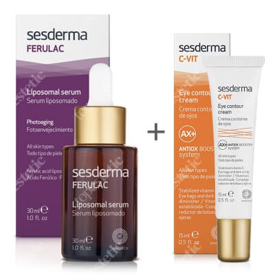 Sesderma Ferulac Liposomal Serum + C-VIT Eye Contour Cream ZESTAW Serum liposomowe 30 ml + Krem pod oczy 15 ml
